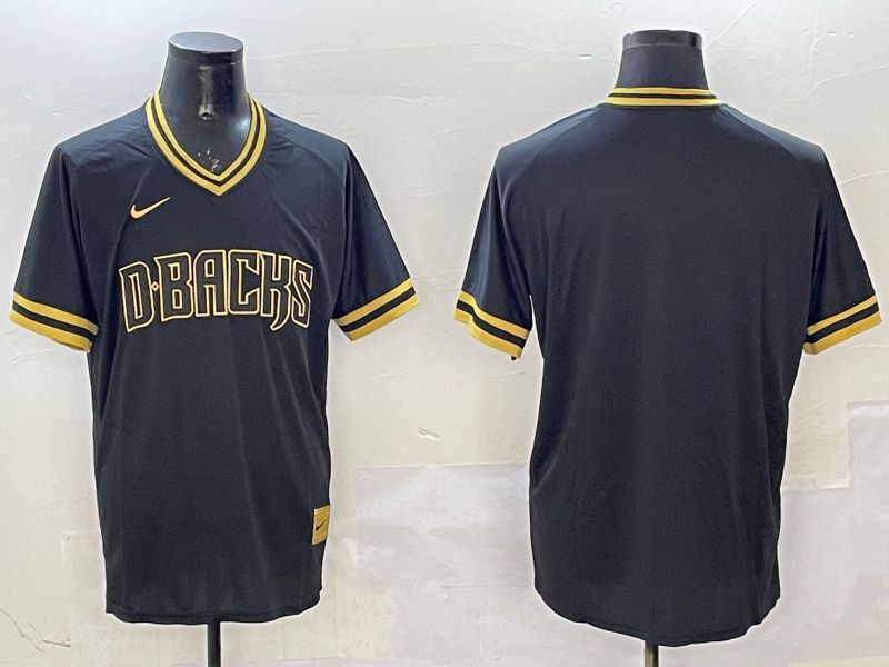 Men Arizona Diamondback Blank Black Gold Game 2025 Nike MLB Jersey style 1